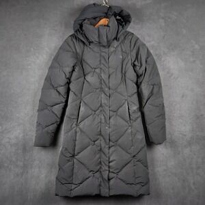 The North Face Miss Metro Parka II Womens XS Black 550 Goose Down Long Puffer‎
